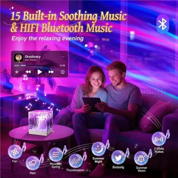 New Christmas Projector Christmas Gifts for Teens,White Noise Sound Machine